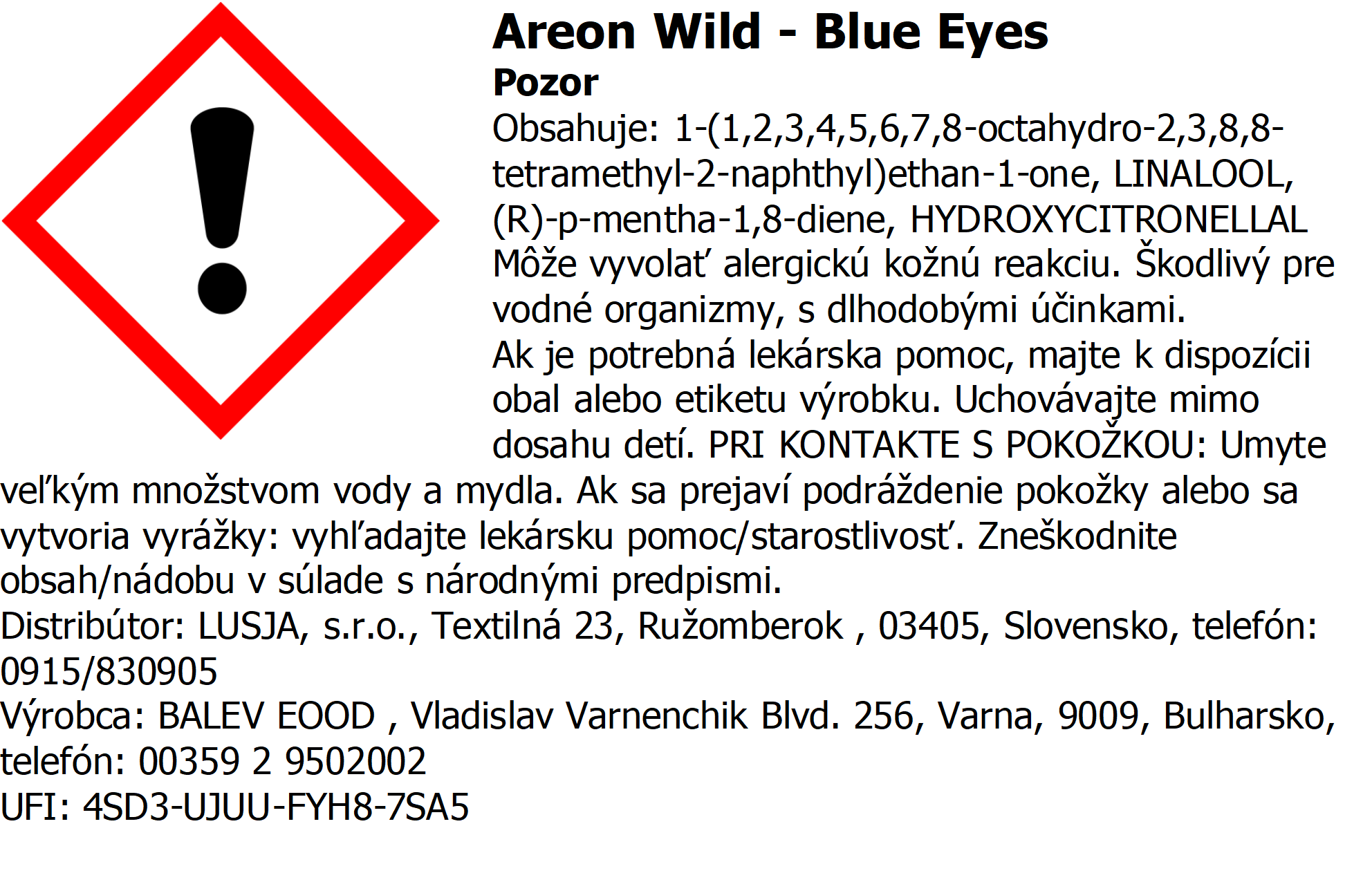 Areon Wild - Blue Eyes – Obrázok 2
