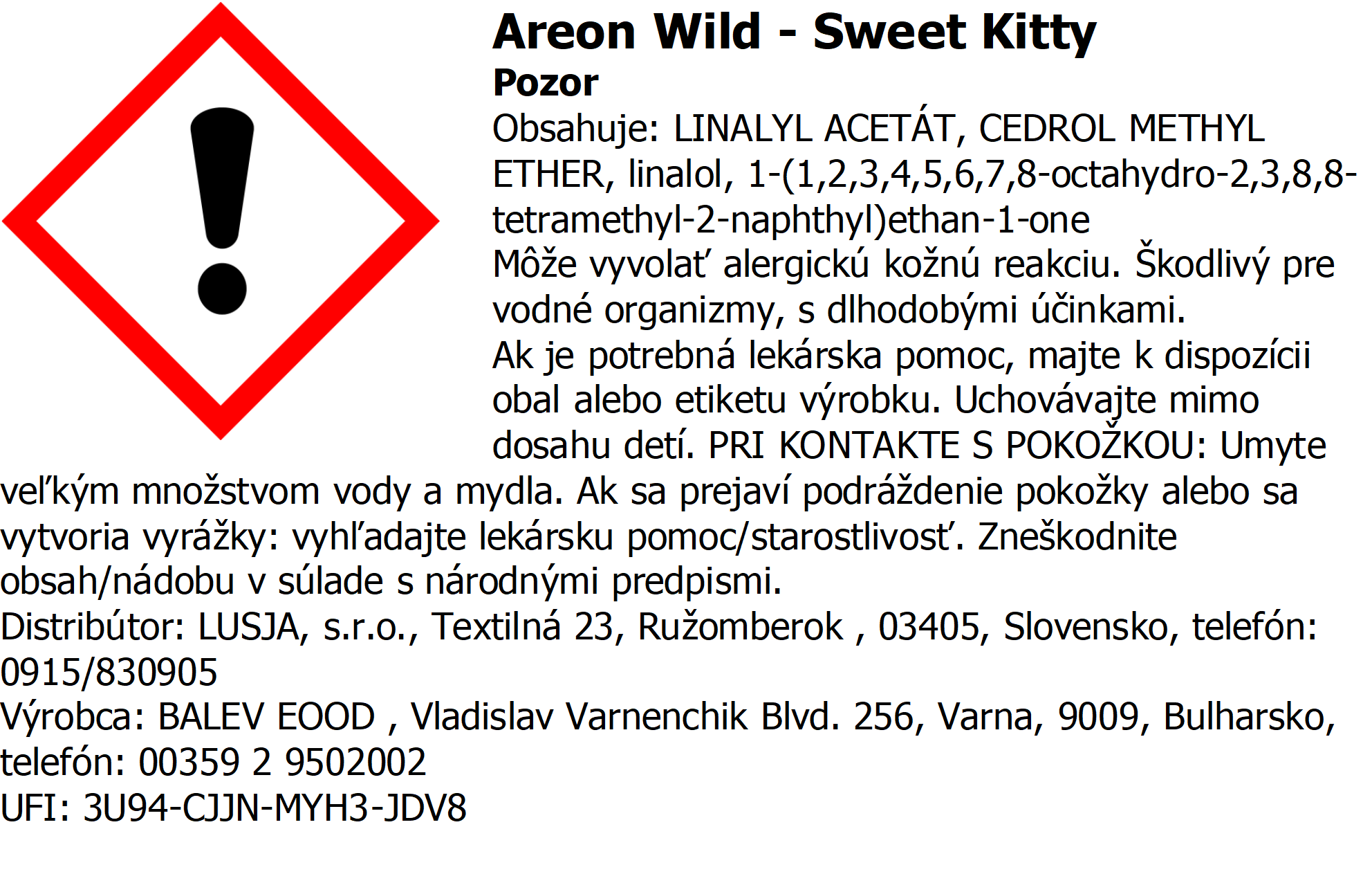 Areon Wild - Sweet Kitty – Obrázok 2