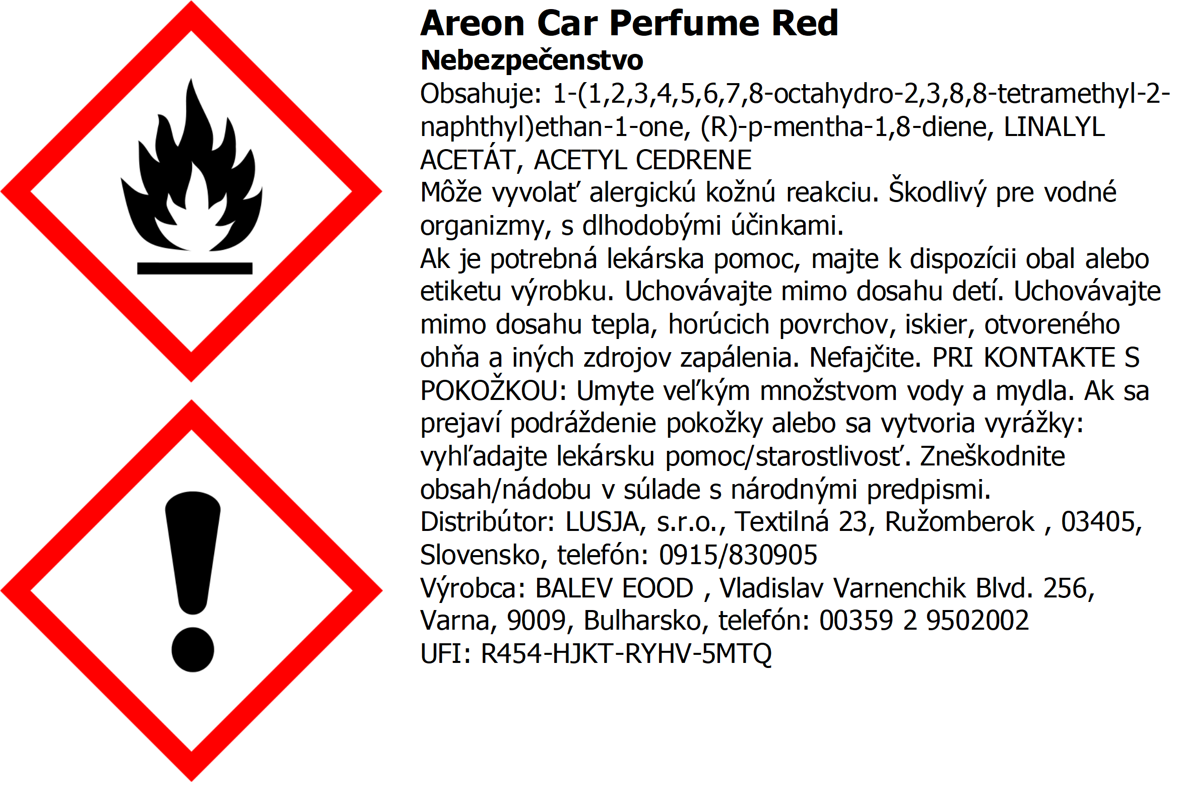 Autoparfém Areon Car Perfume – vôňa Red, 50 ml – Obrázok 4