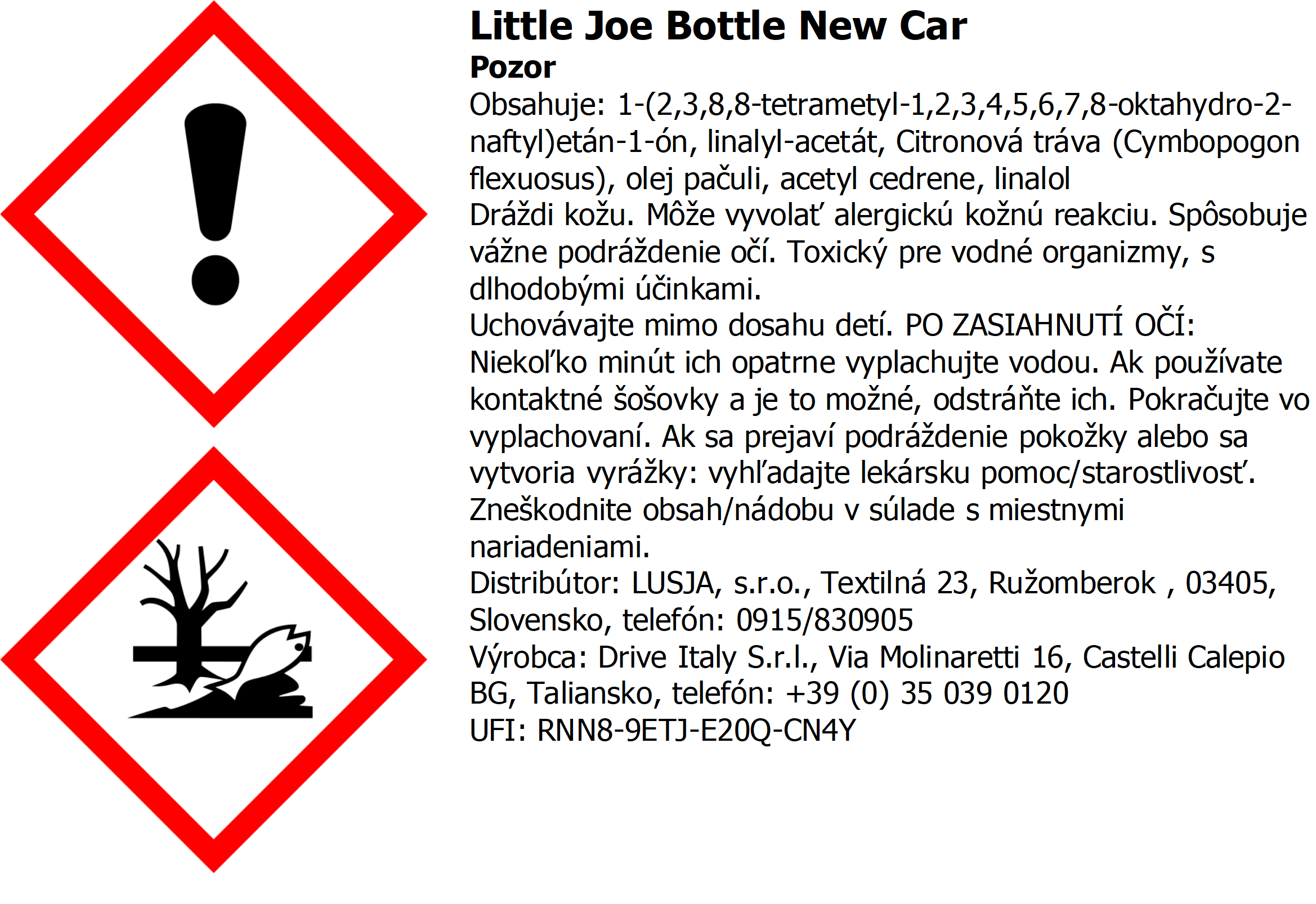 Little Joe Bottle - New Car 5,8ml – Obrázok 4