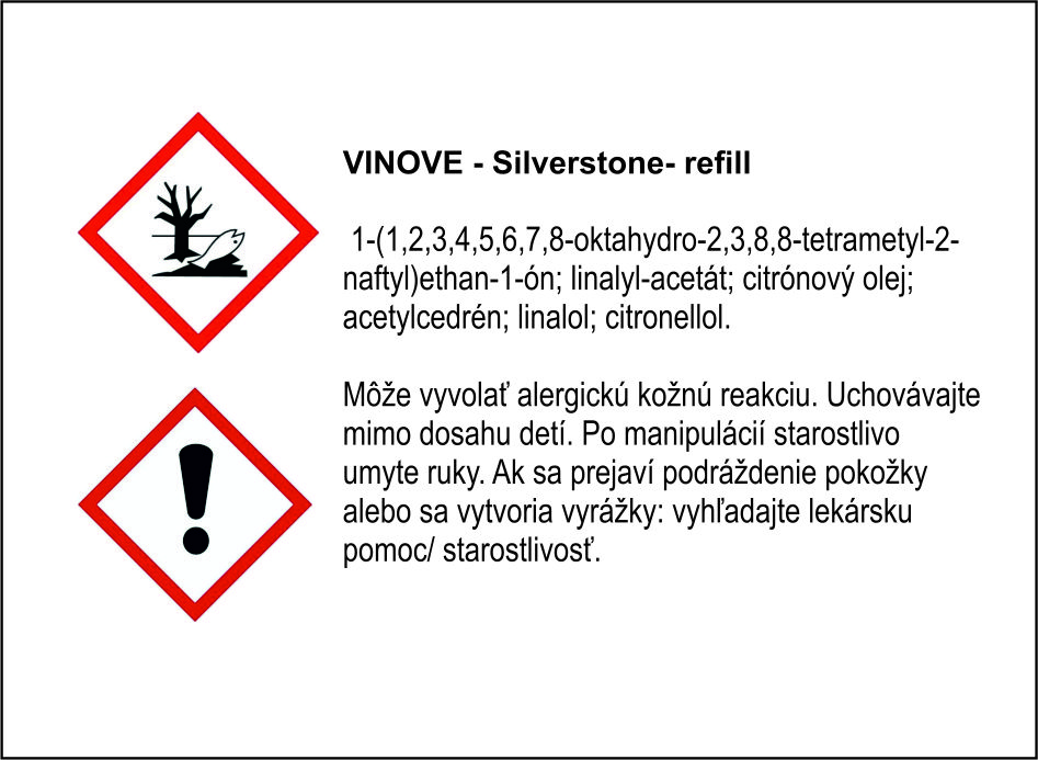 Náplň do osviežovača vzduchu VINOVE – pánska vôňa Silverstone – Obrázok 2