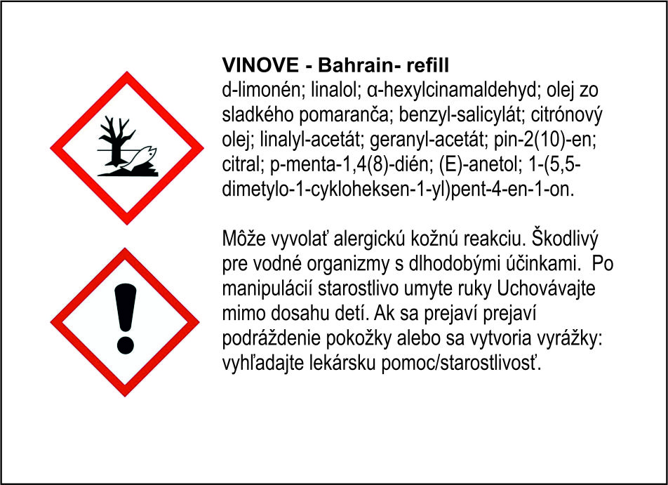 Náplň do osviežovača vzduchu VINOVE – rodinná vôňa Bahrain – Obrázok 2