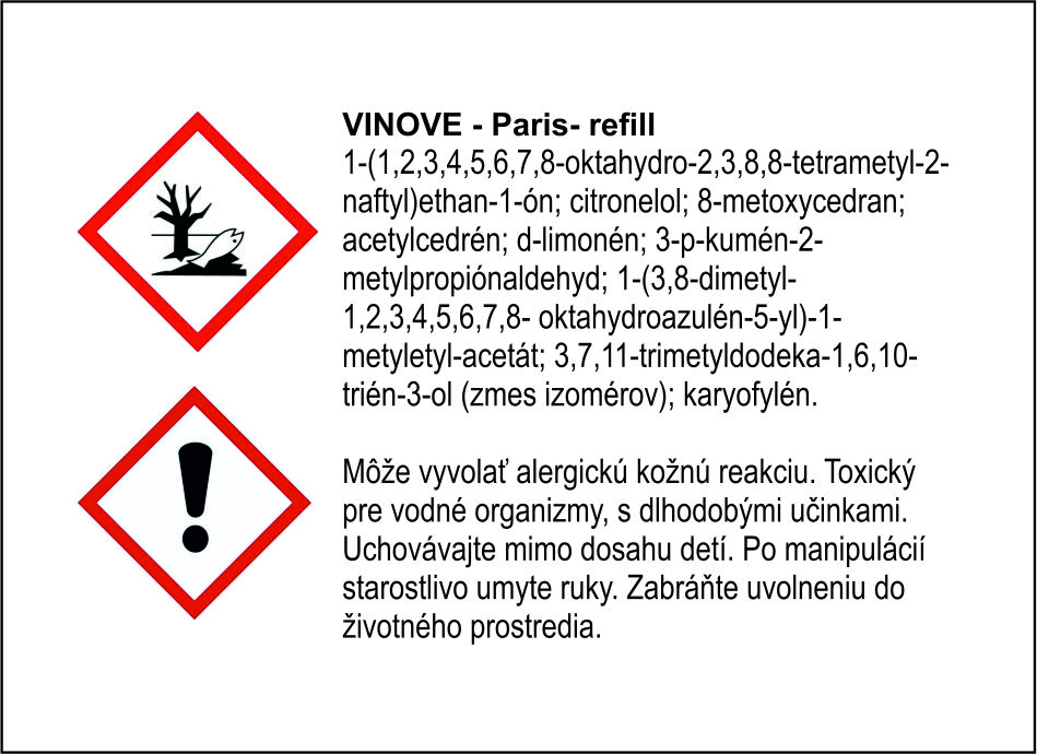 Náplň do osviežovača vzduchu VINOVE – vôňa Paris – Obrázok 2