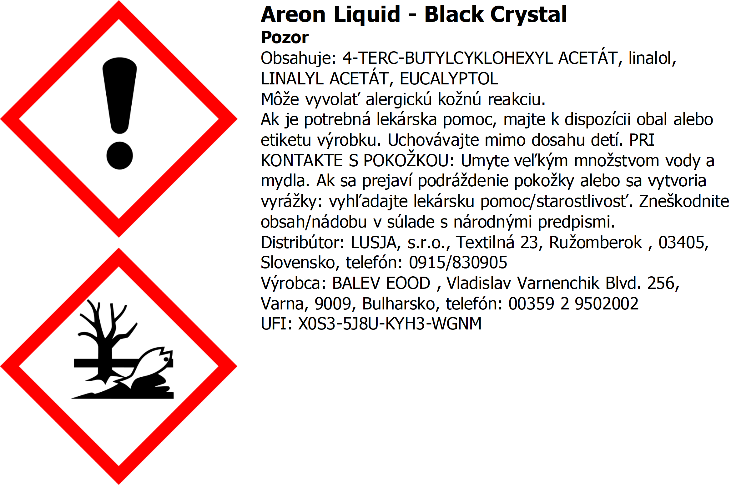 Osviežovač vzduchu Areon Mon Areon Liquid – vôňa Black Crystal – Obrázok 4