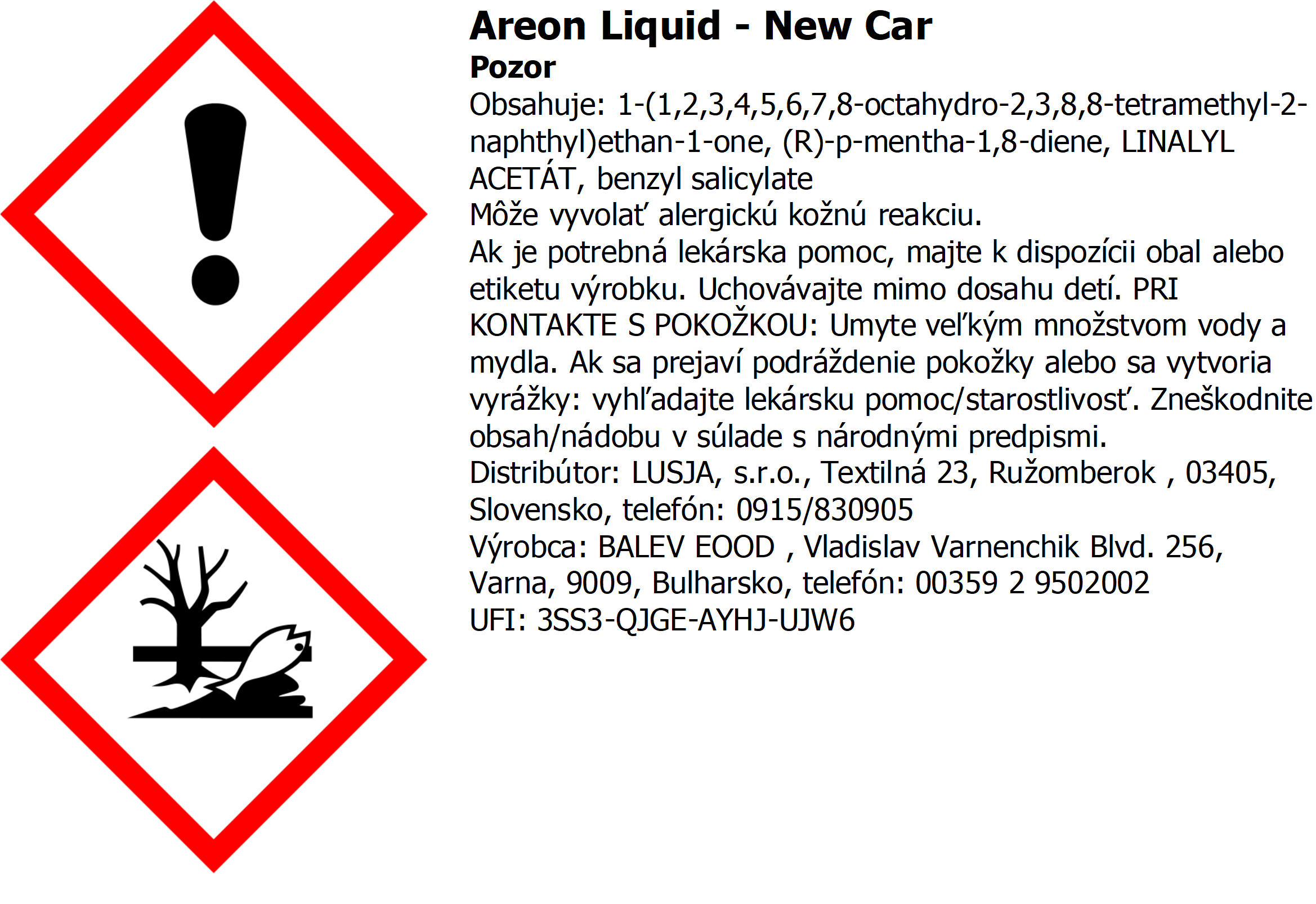 Osviežovač vzduchu Areon Mon Areon Liquid – vôňa New Car, 5 ml – Obrázok 4