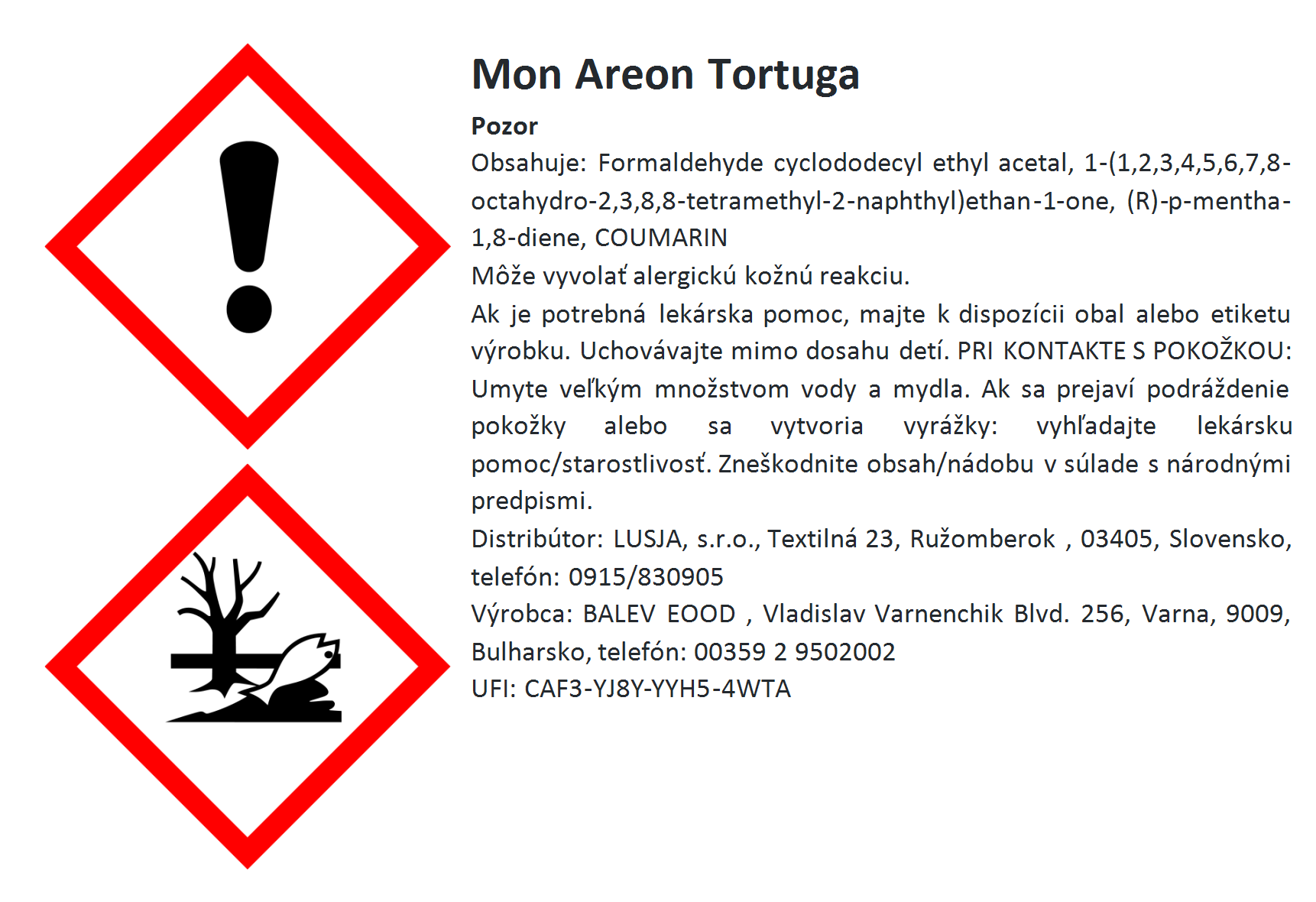 Osviežovač vzduchu Areon Mon Areon – vôňa Tortuga – Obrázok 3