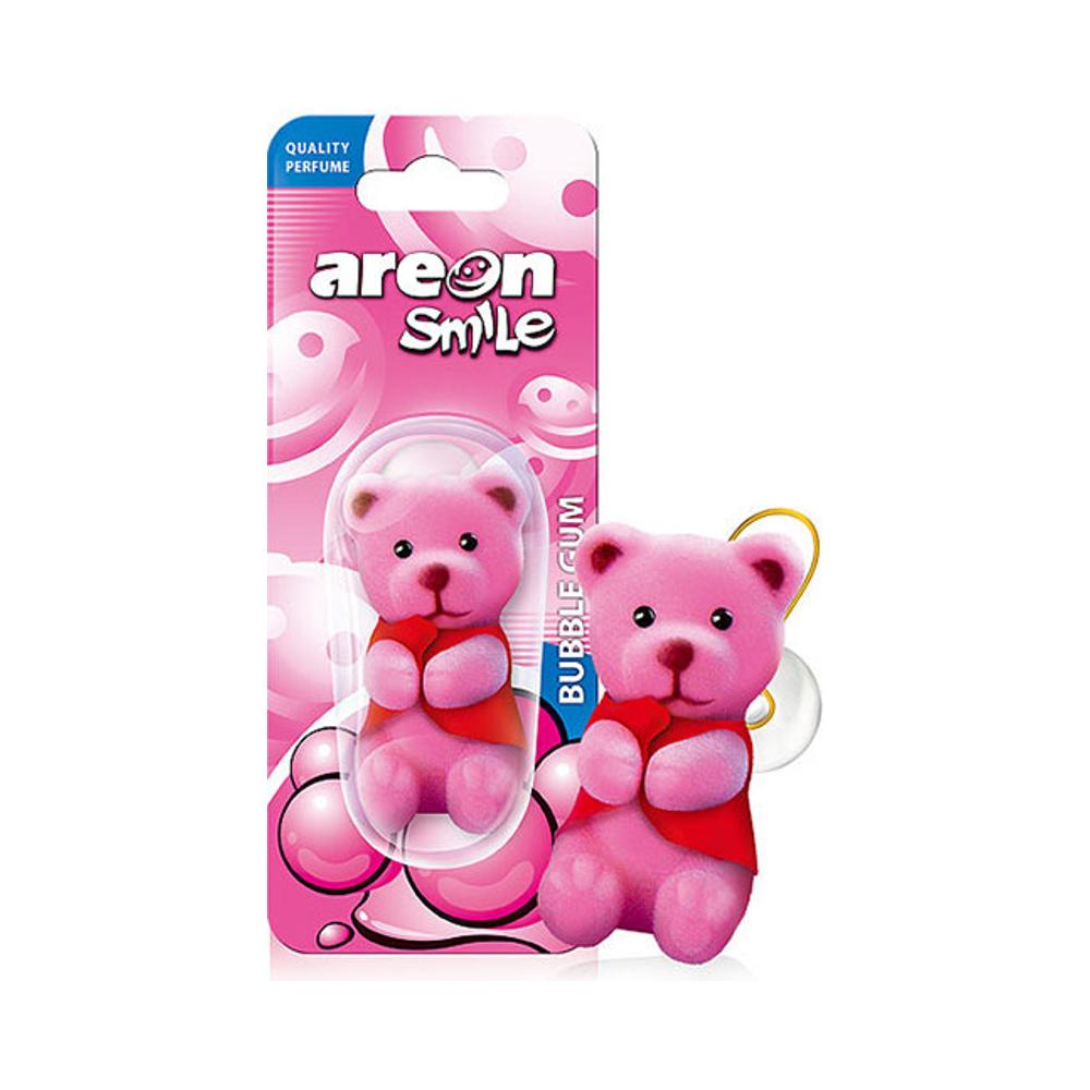 Osviežovač vzduchu Areon Smile Toy – vôňa Bubble Gum, motív Ružový macko