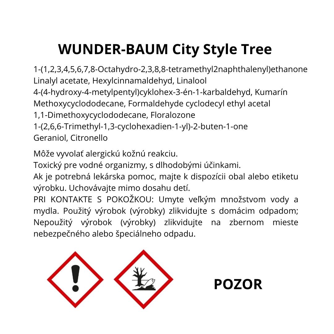 Osviežovač vzduchu WunderBaum – vôňa City Style – Obrázok 4