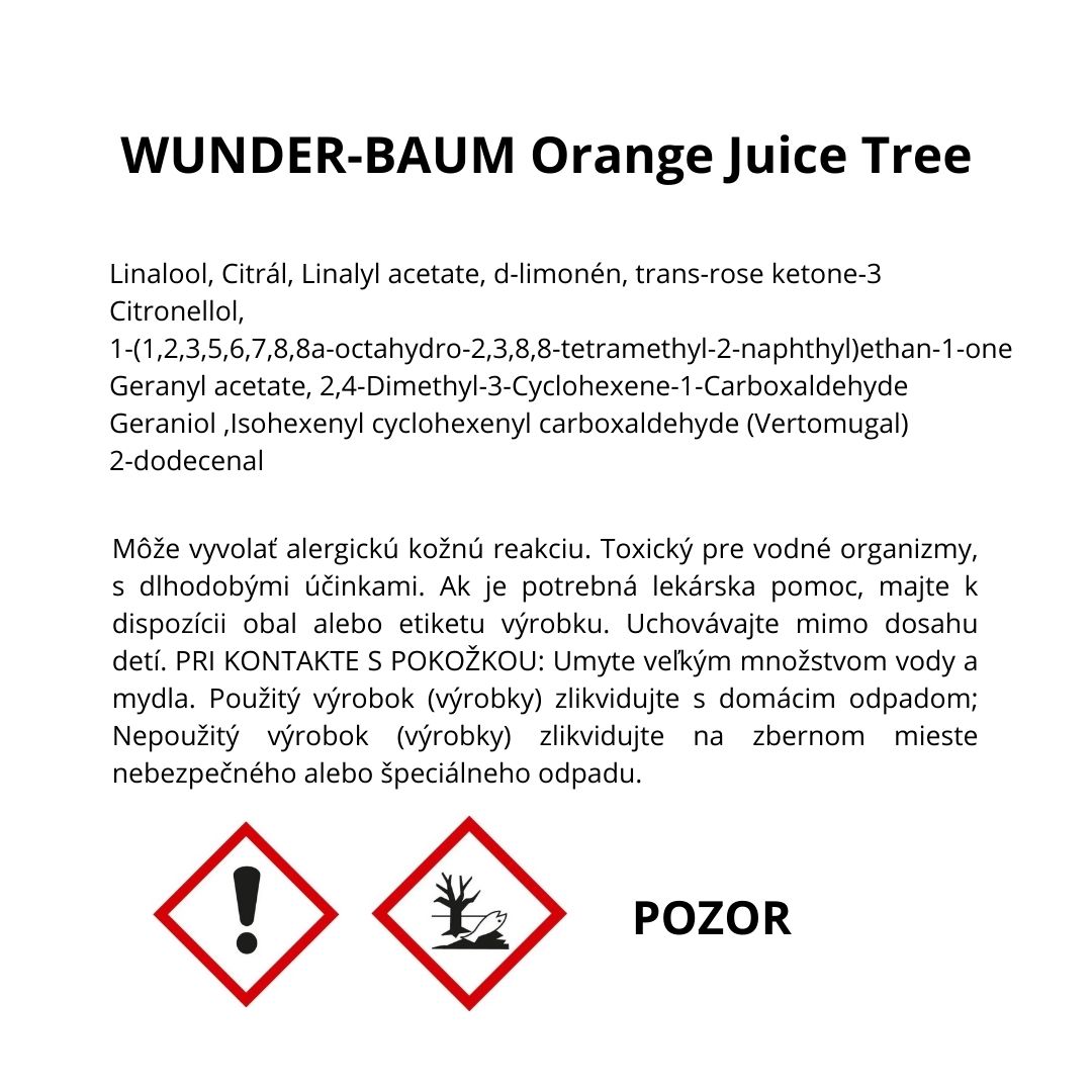 Osviežovač vzduchu WunderBaum - vôňa Orange Juice – Obrázok 4