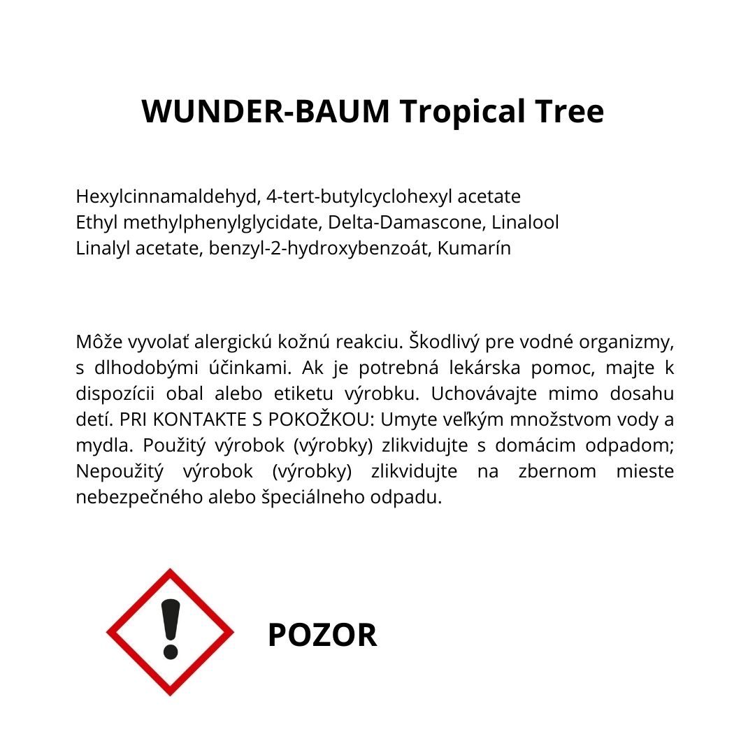 Osviežovač vzduchu WunderBaum - vôňa Tropical – Obrázok 4