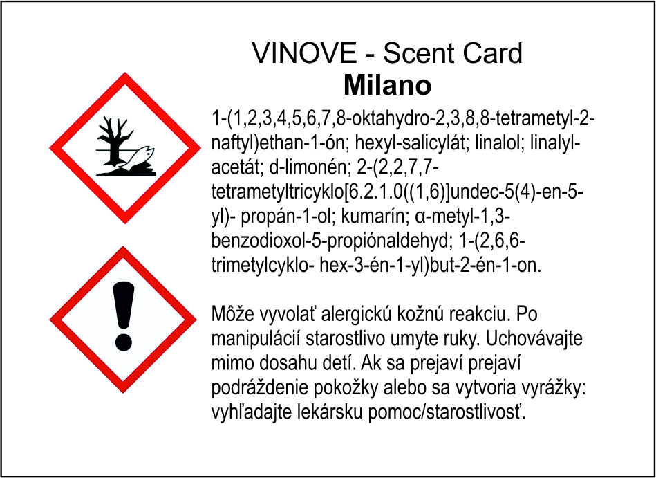 VINOVE scented card - MILANO – Obrázok 4
