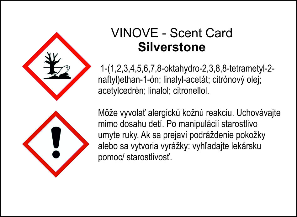 VINOVE scented card - SILVERSTONE – Obrázok 5