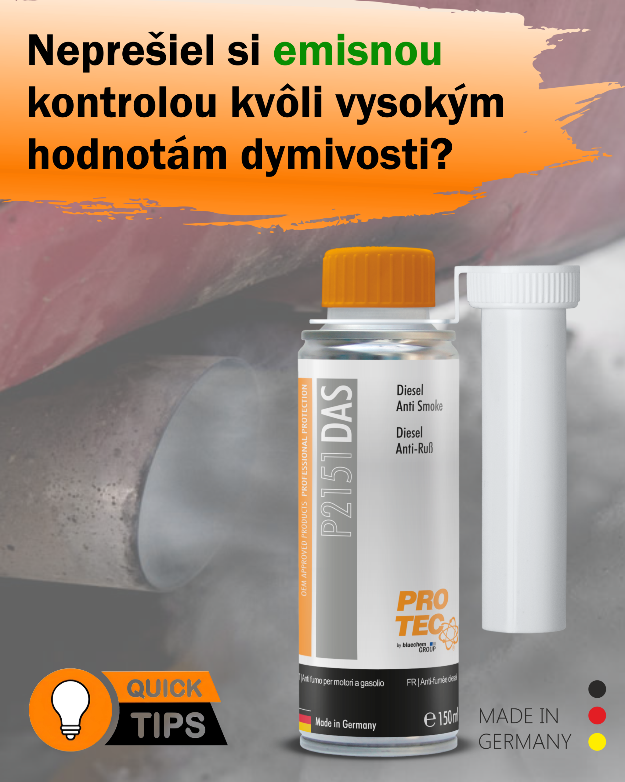 PRO-TEC DIESEL ANTI SMOKE 150ml – Obrázok 2